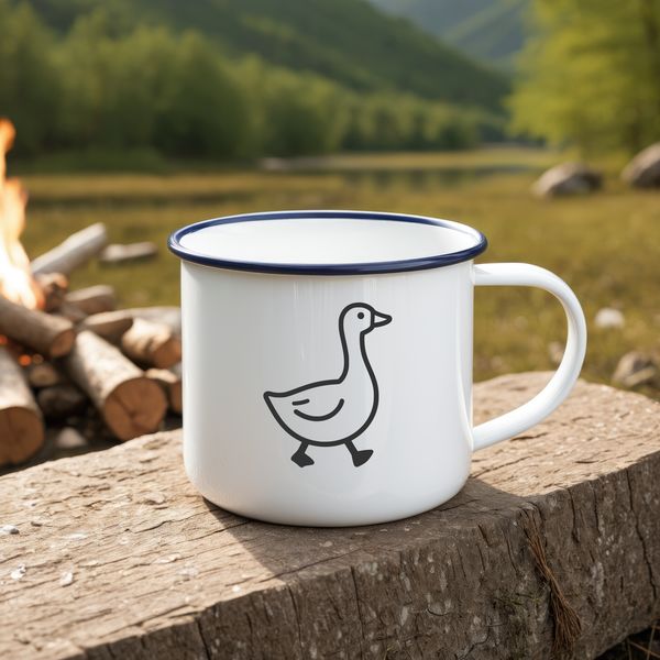 A detailed vector illustration of a goose in silhouette, suitable for commercial or personal use.