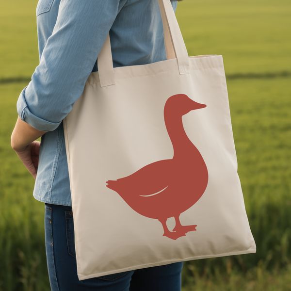 SVG illustration of a goose bird in simple vector art style.