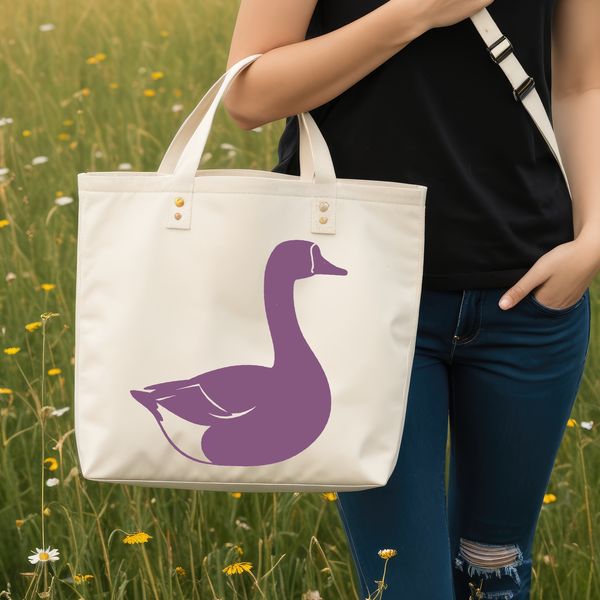 A simple vector illustration of a goose in outline form.