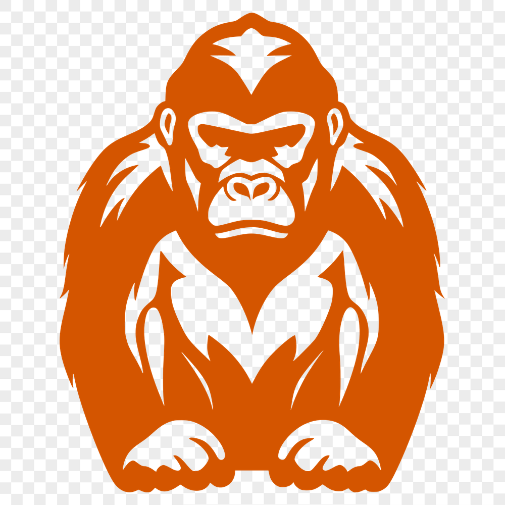 Sitting Gorilla SVG