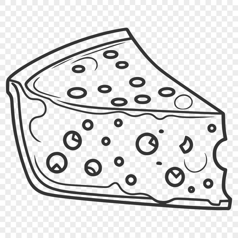 Free Vector Cheese Clip Art A digital illustration of a cheese wedge in 2D vector format.
