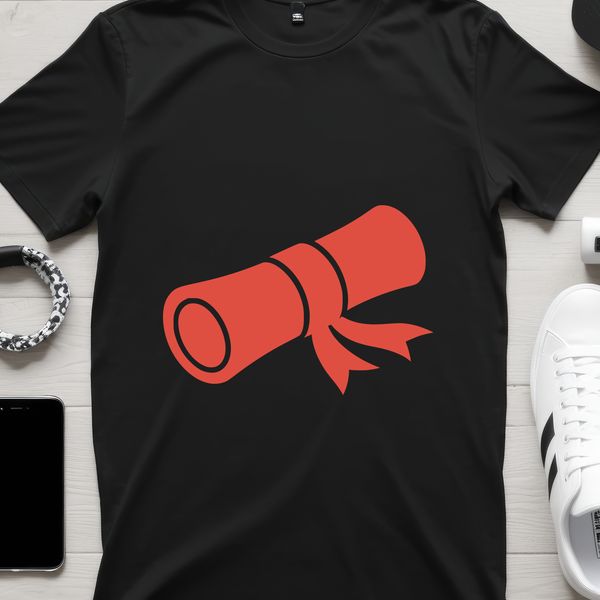 A scroll with a diploma-like design on a page, suitable for vector art and cutting machine projects.