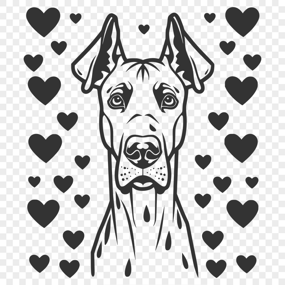 Beautiful Great Dane Decal