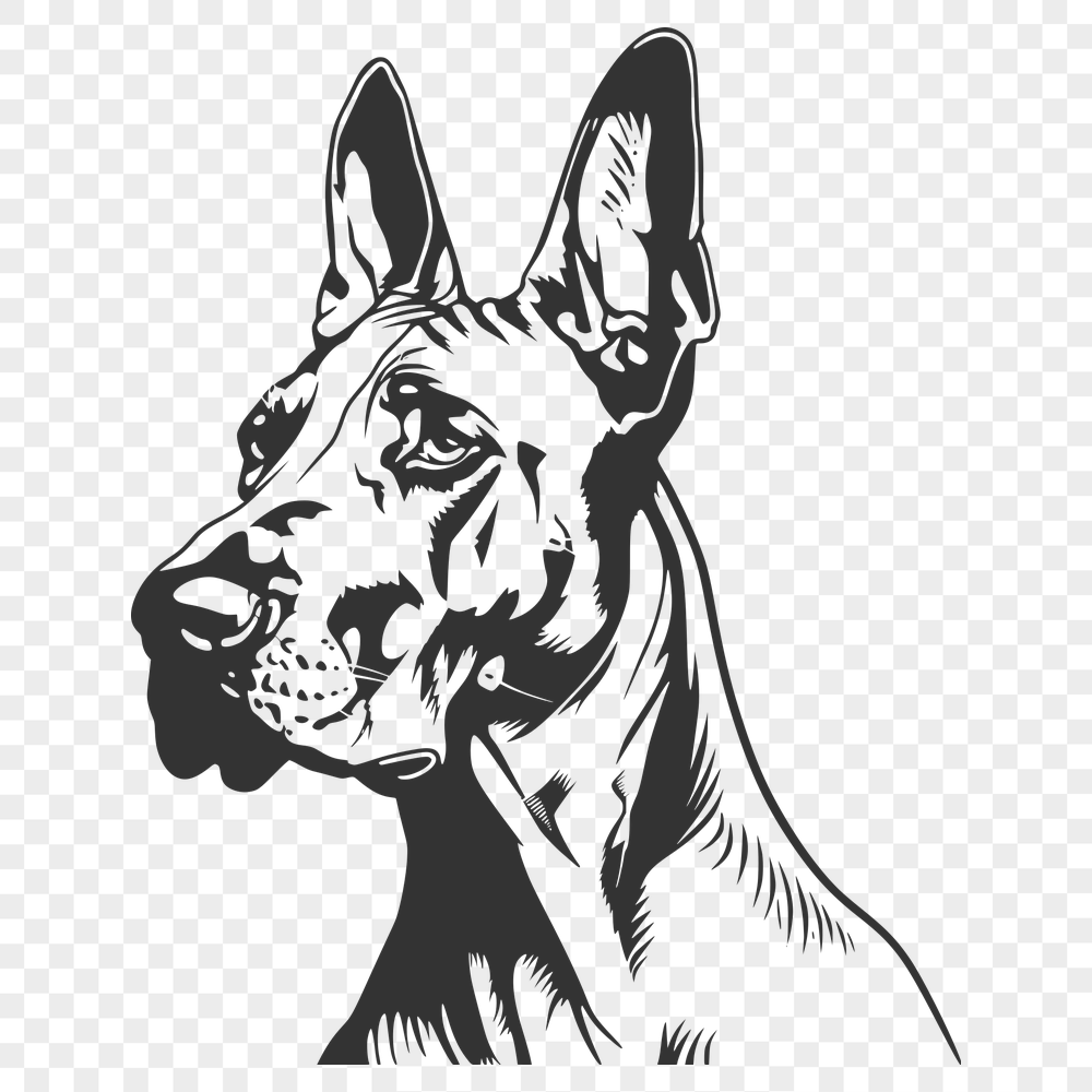 Artistic Great Dane Decal