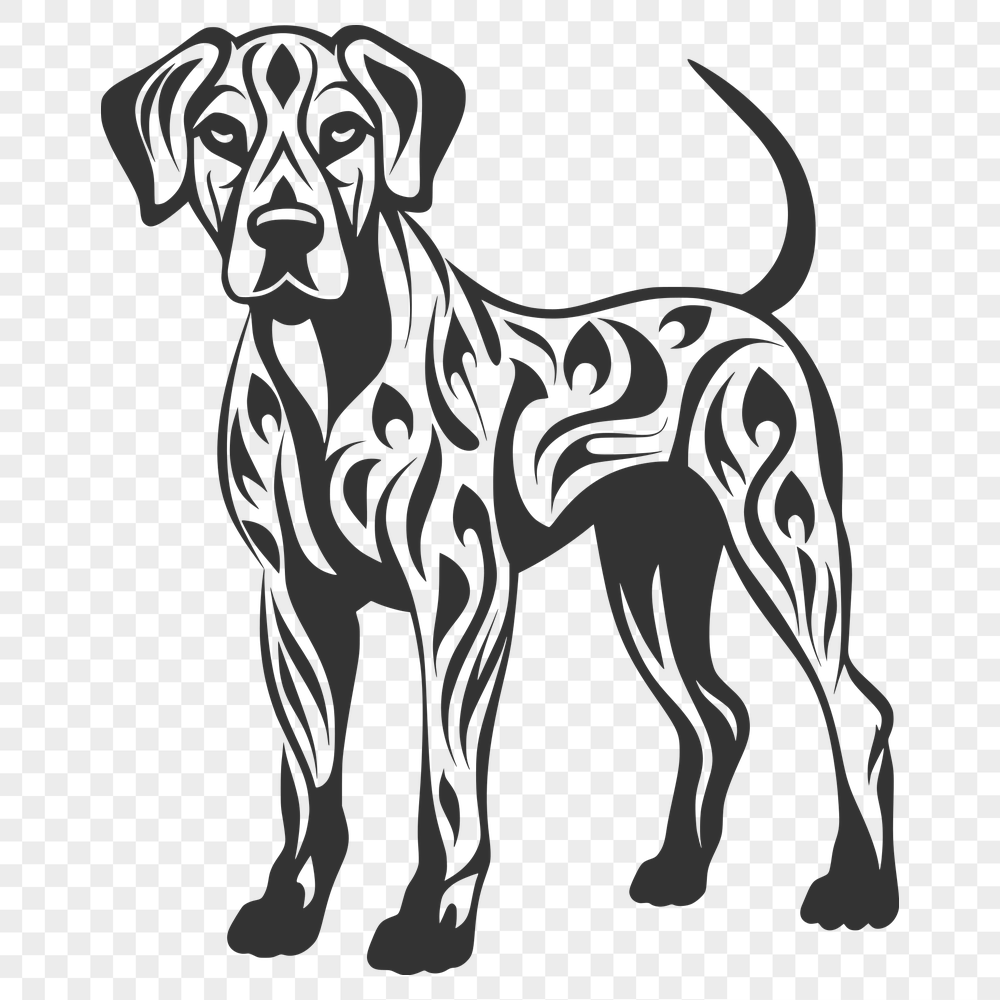 Artistic Standing Dog SVG