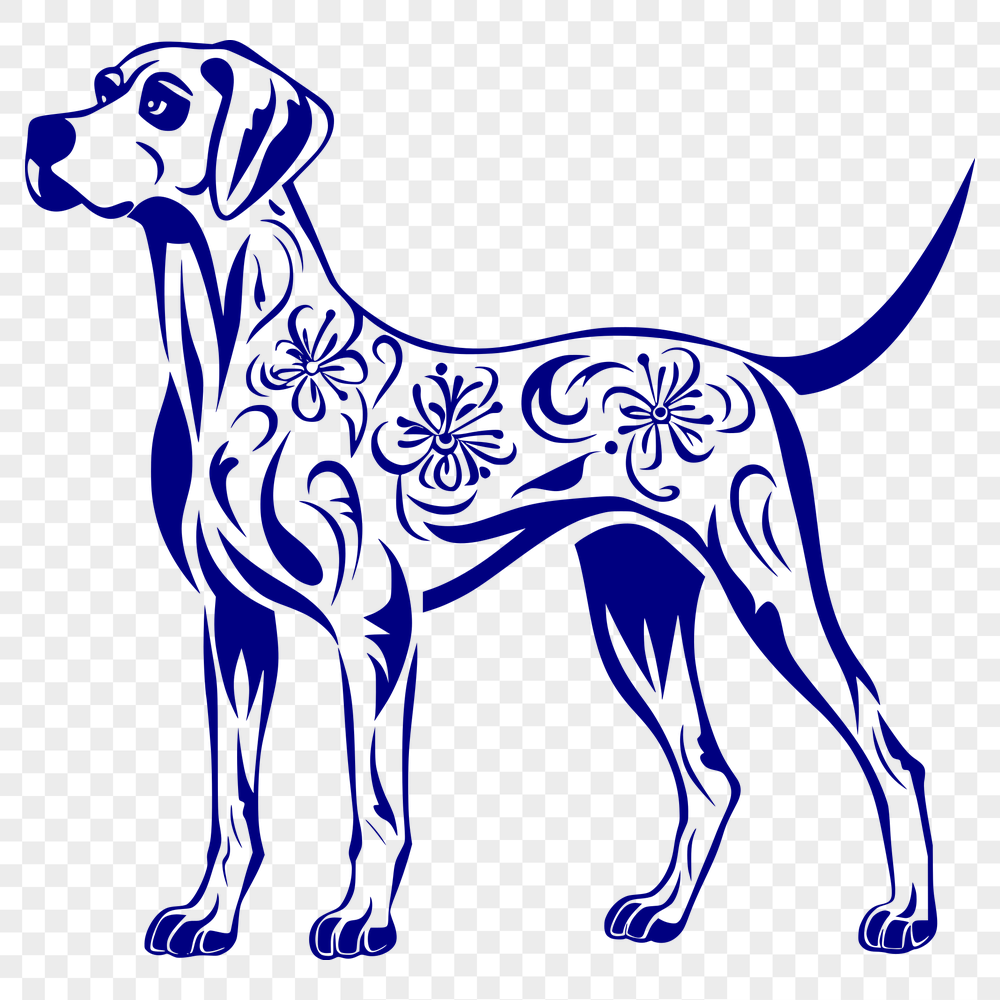 Creative Standing Dog Vector Art