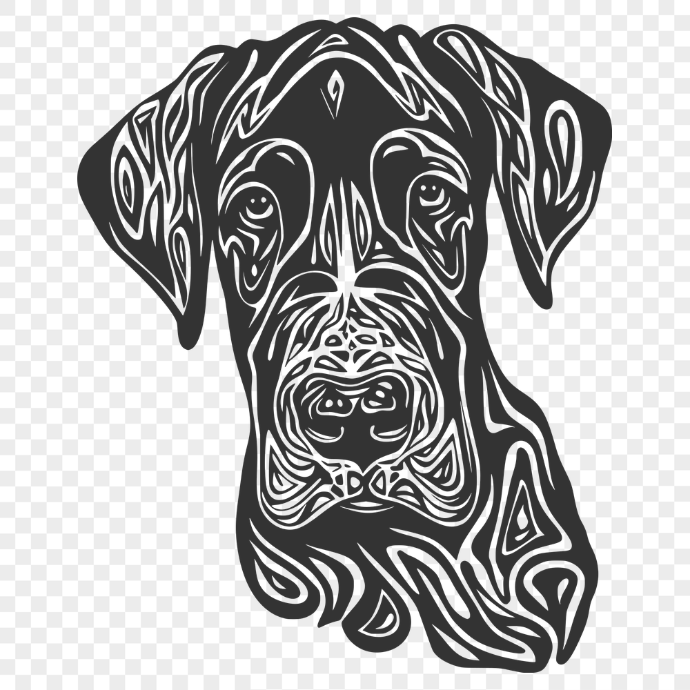 Free Ornate Great Dane Illustration