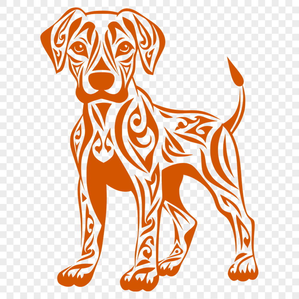 Beautiful Standing Dog PNG