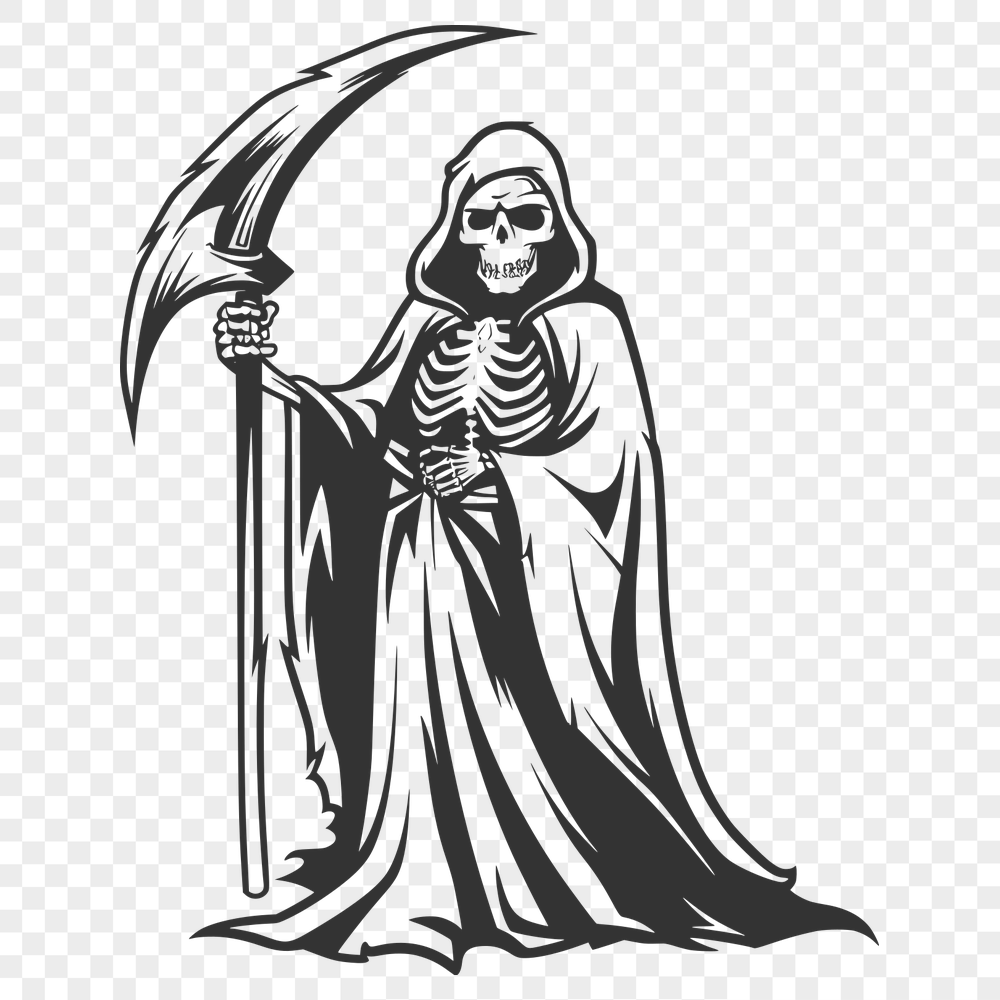 Grim Reaper SVG, PNG, PDF And DXF Files