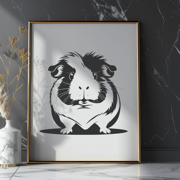 Free Vector Guinea Pet Graphics Illustration of a Guinea Pig in vector format.