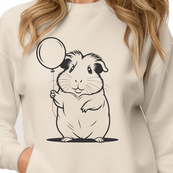 Cute Cartoon Guinea Pig Clip Art A detailed illustration of a guinea pig in various poses, suitable for clipping or stenciling.