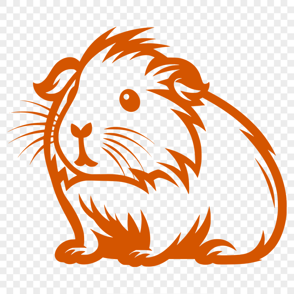 Free Guinea Pig SVG, PNG, PDF And DXF Files