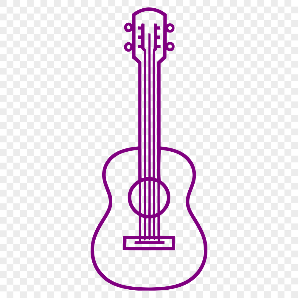 Artistic Guitar SVG, PNG, PDF And DXF Files