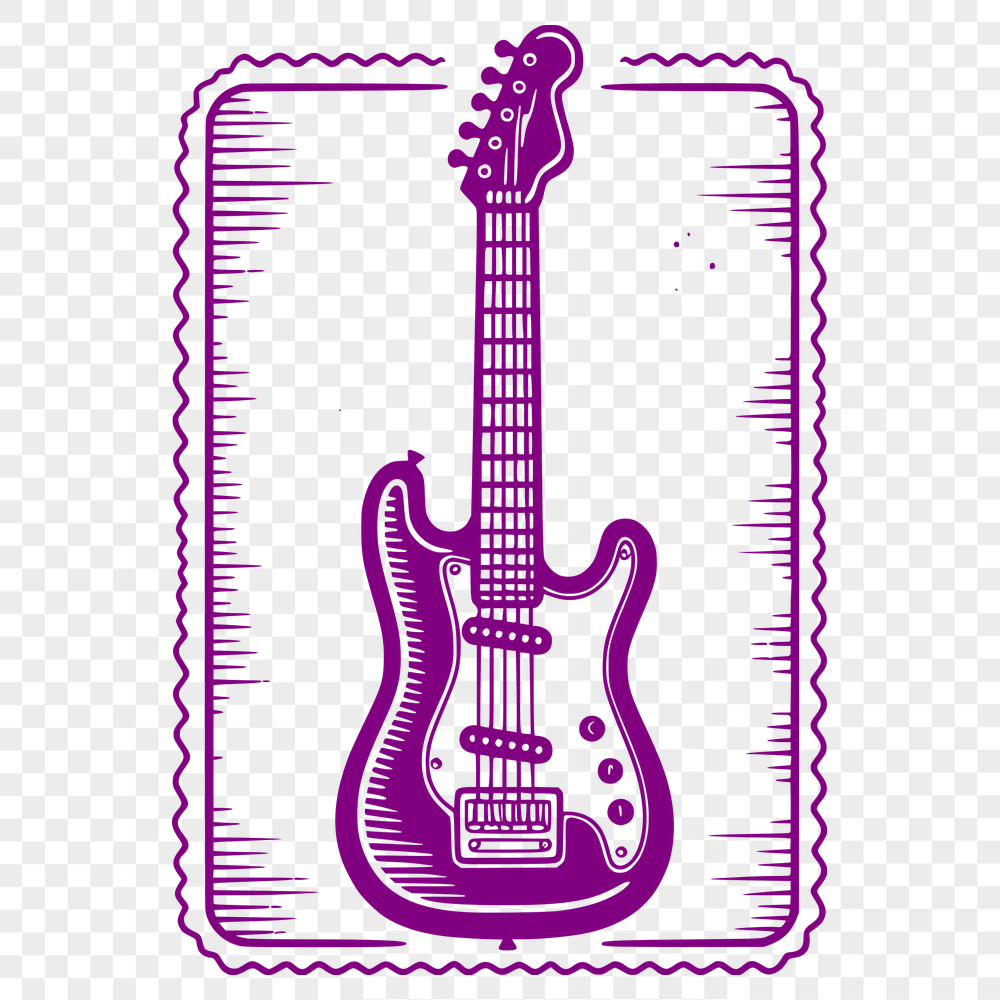 Artistic Guitar Drawing