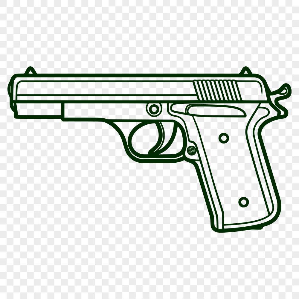 Free Unique Pistol Printable Artwork DXF - Commercial Use