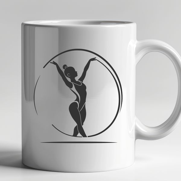 Gymnast in Motion Vector Art A vector illustration of a gymnast in motion, suitable for commercial or personal projects.