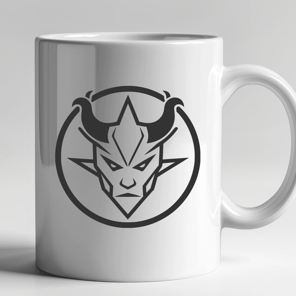 Dark Icon SVG - Evil Symbol A dark figure with horns and a pointed tail, representing the concept of evil or devilish themes.