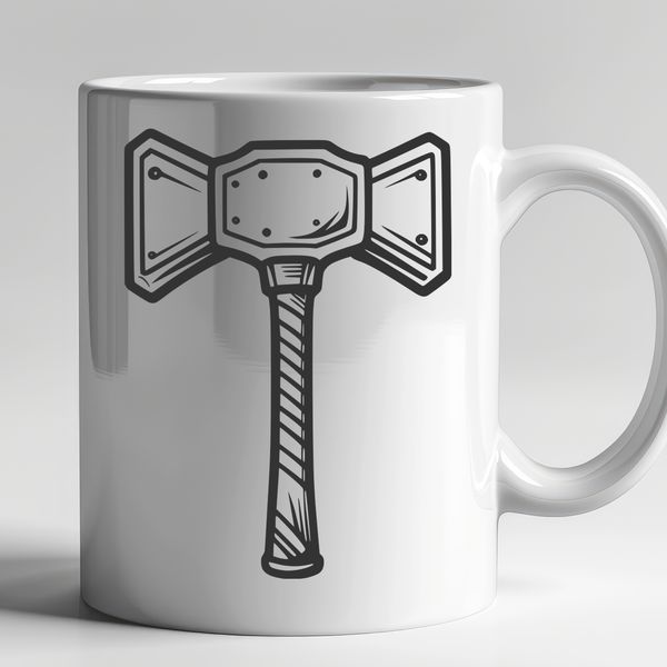 Tool Illustration SVG A detailed illustration of a hammer, suitable for vector graphics.