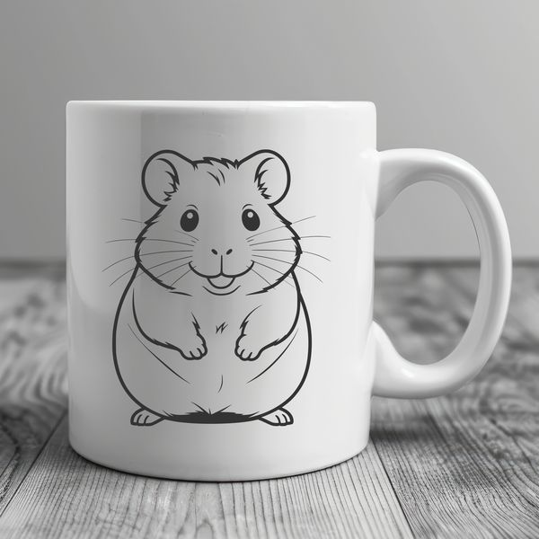 Cuteness in a Small Package SVG A simple illustration of a small furry animal, typically kept as a pet.