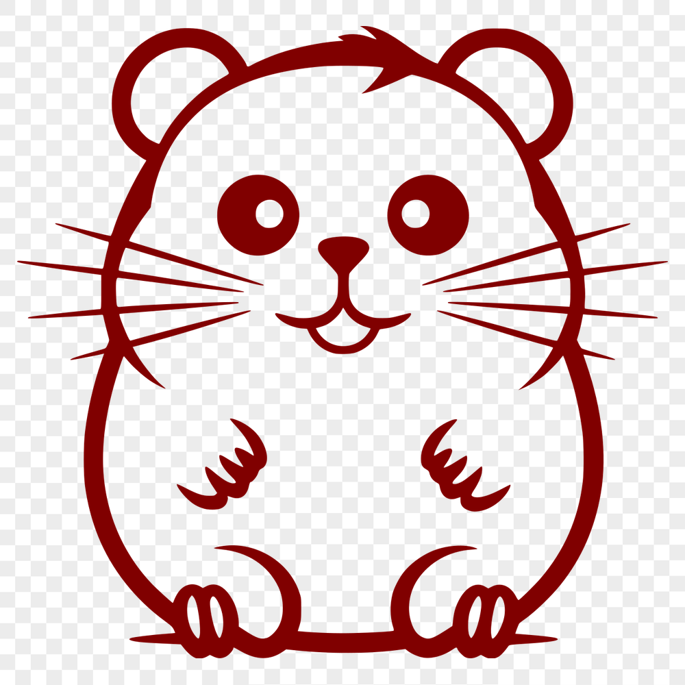 Hamster SVG, PNG, PDF And DXF Files