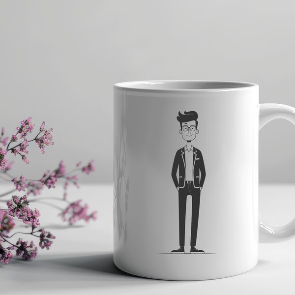 Free Male Figure SVG Vector Art A male figure designed as a vector image for various uses including digital design and cutting machine applications.