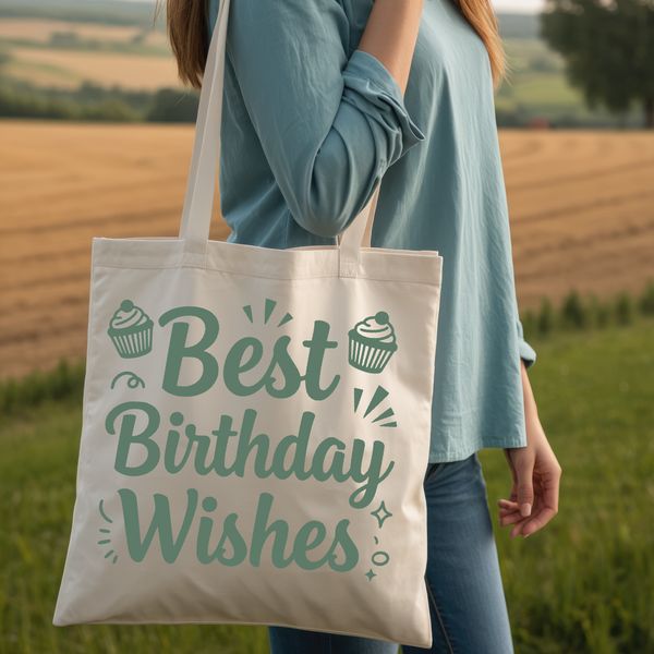 SVG graphic of a birthday quote with simple design elements.