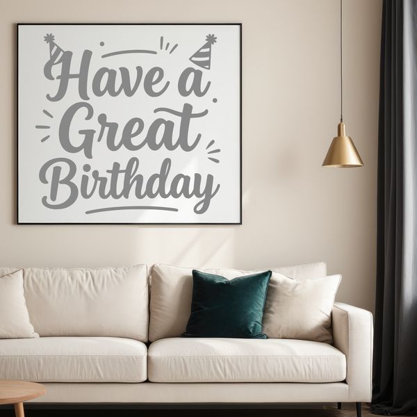 Free vector illustration of a Happy Birthday message suitable for commercial and personal use.