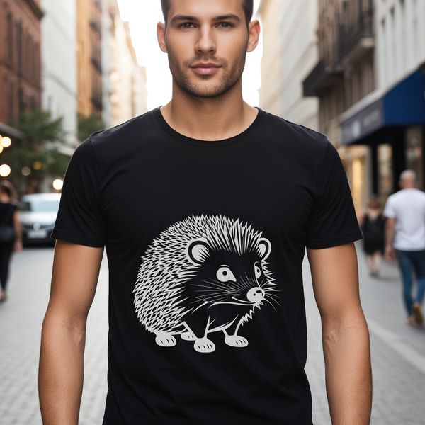 Prickly Pet Portrait A high-quality vector illustration of a hedgehog.