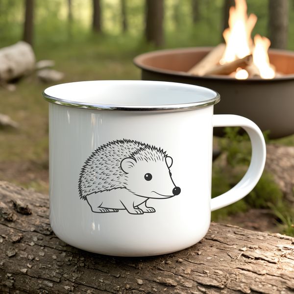Whimsical Hedgehog Illustration A detailed illustration of a hedgehog, suitable for vector graphics and cutting machine projects.