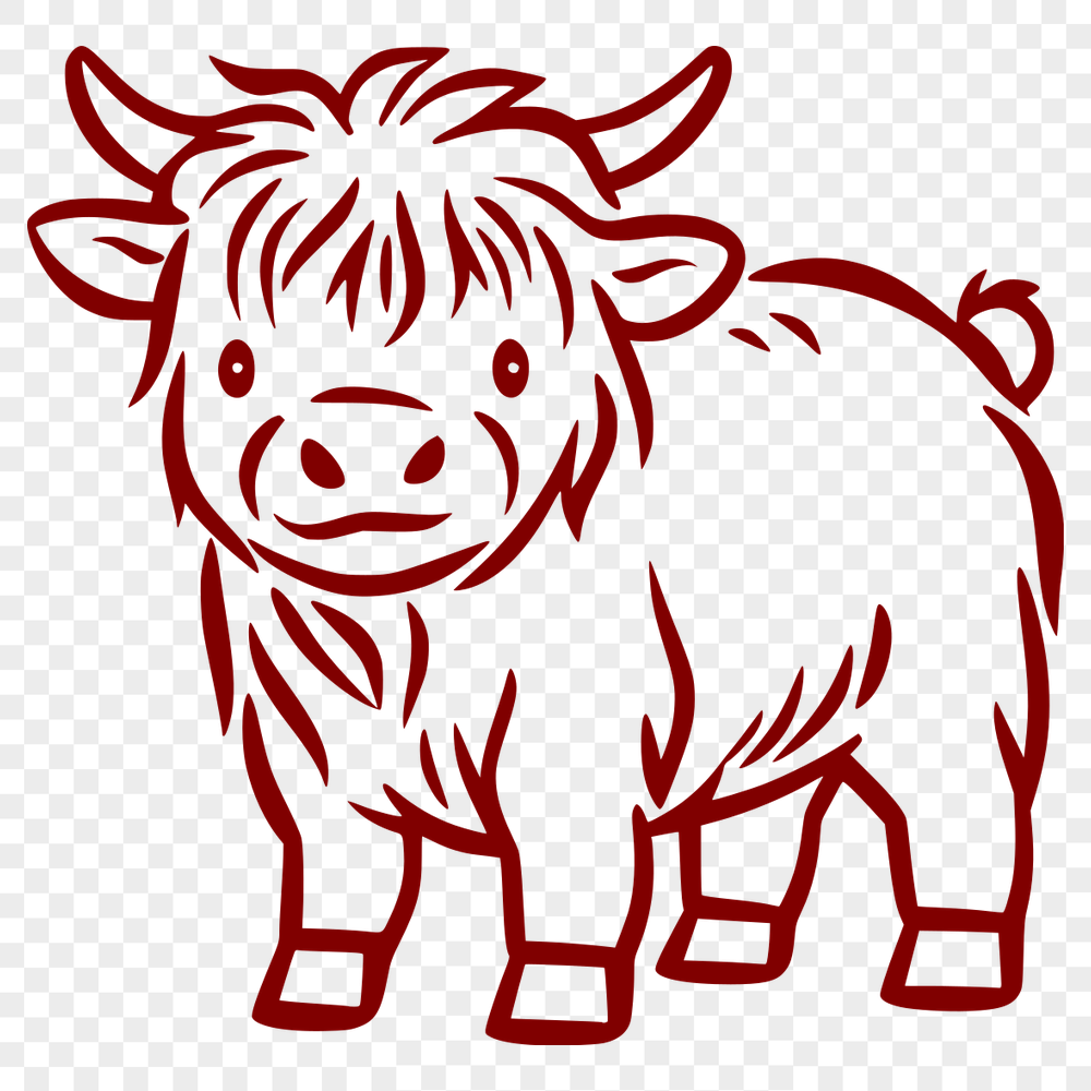 Unique Cow Illustration - Free PNG Download