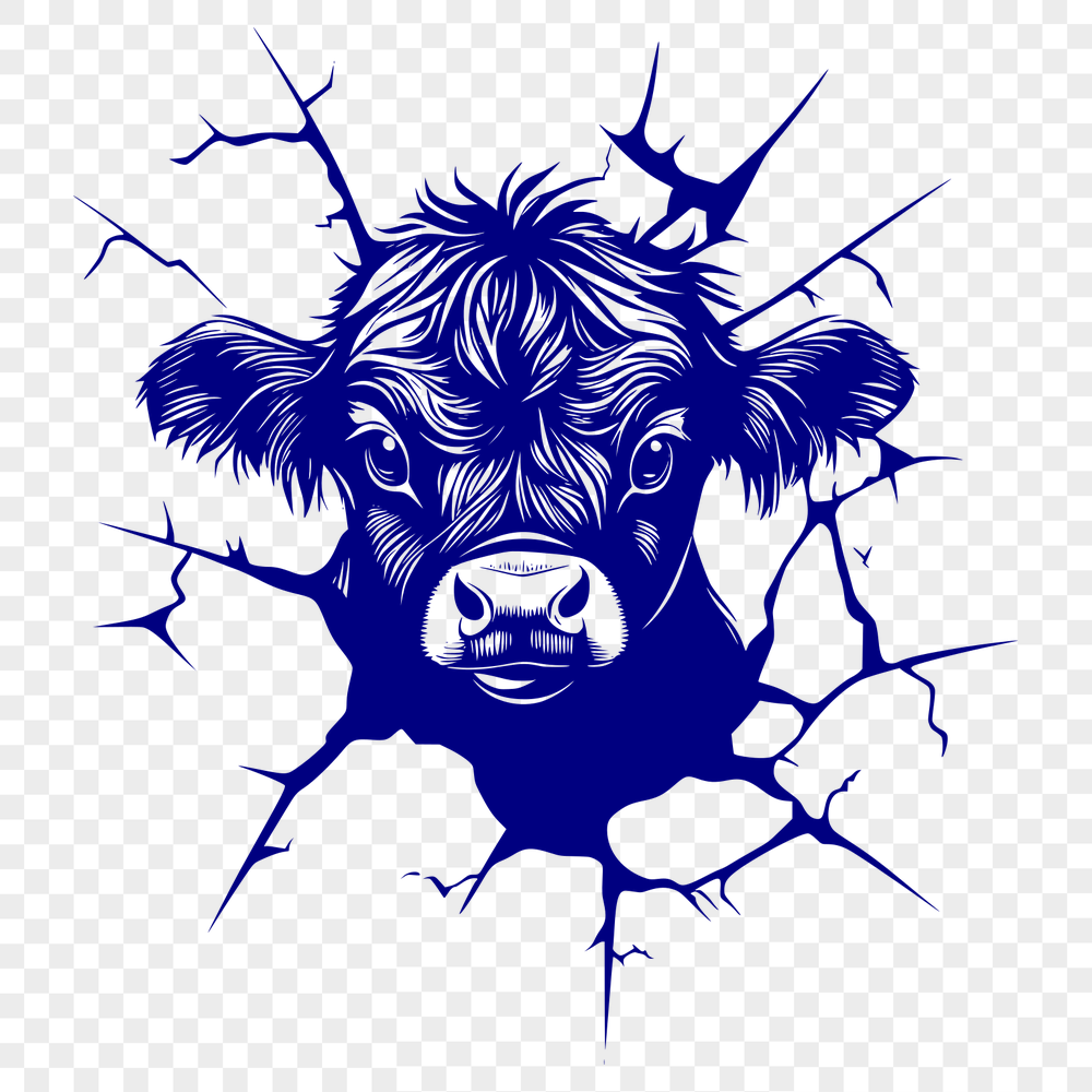 Artistic Cow PNG - Free Commercial Use Download