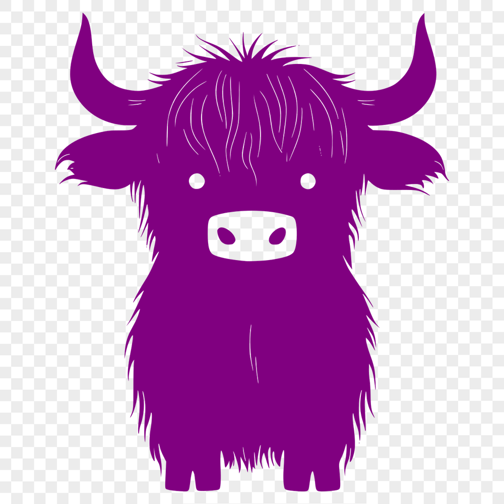 Unique Highland Cow - SVG For Commercial Use