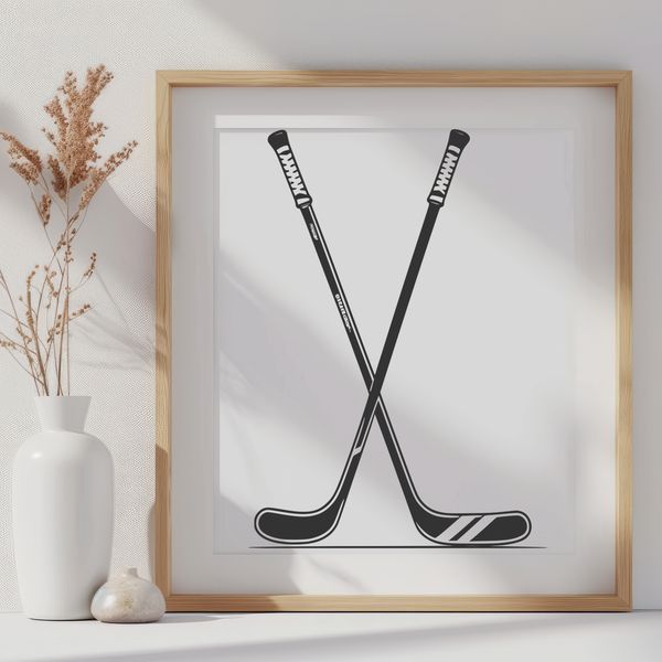 Hockey Stick Illustration Vector Art SVG A high-resolution hockey stick illustration designed as vector art.