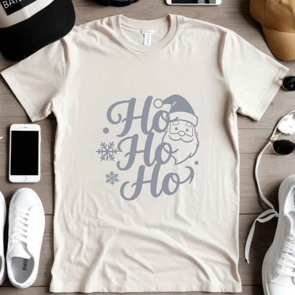 Christmas quote graphic with festive phrase 'Ho Ho Ho' in bold font