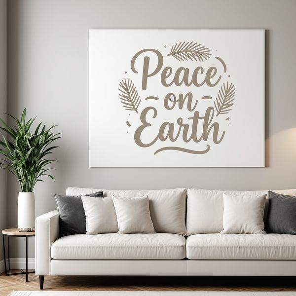 Christmas peace on earth inspirational quote vector art design suitable for cutting machines and laser engraving.