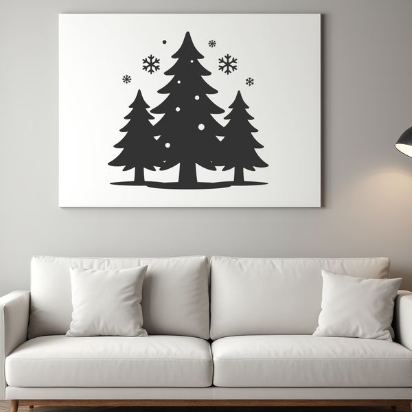 A minimalist Christmas tree graphic designed for digital use.