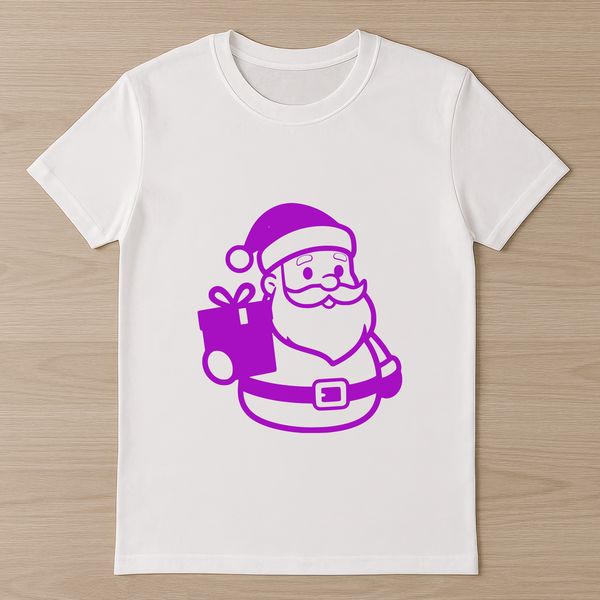 A vector graphic representation of Santa Claus with detailed features.