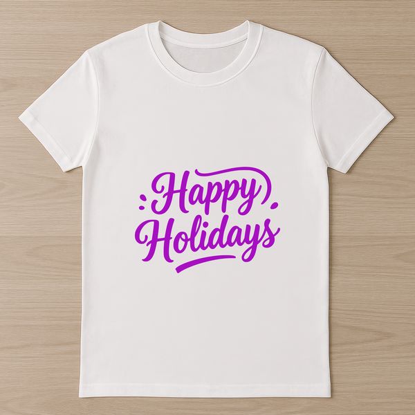 A collection of festive holiday phrases and quotes in bold, modern typography.