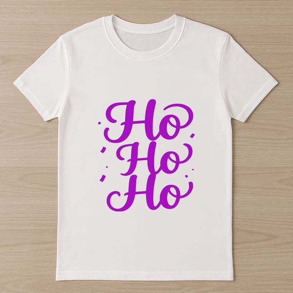 A festive holiday phrase Ho Ho Ho created as a vector design for various uses.
