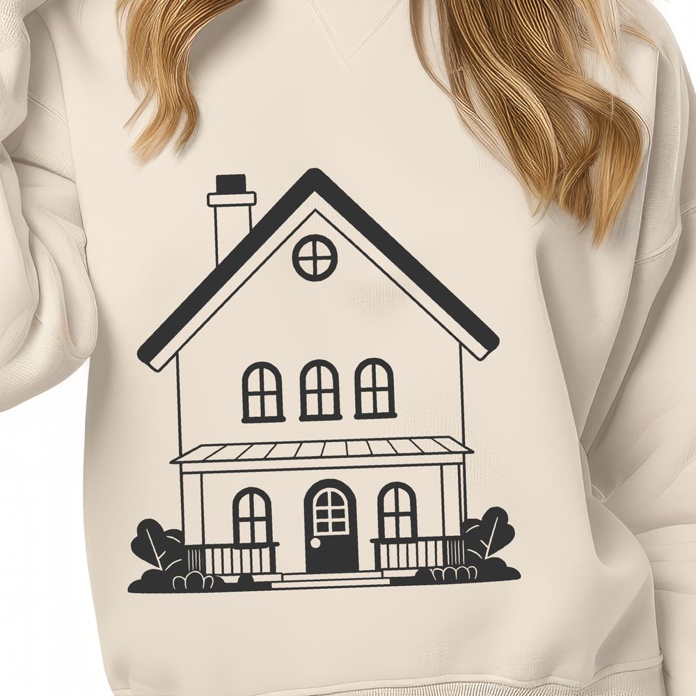 Simple House Clip Art A simple illustration of a single-family home with a roof and walls.