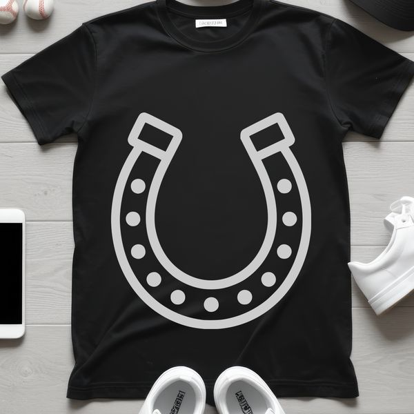 Vector horse shoe design for laser engraving and web use