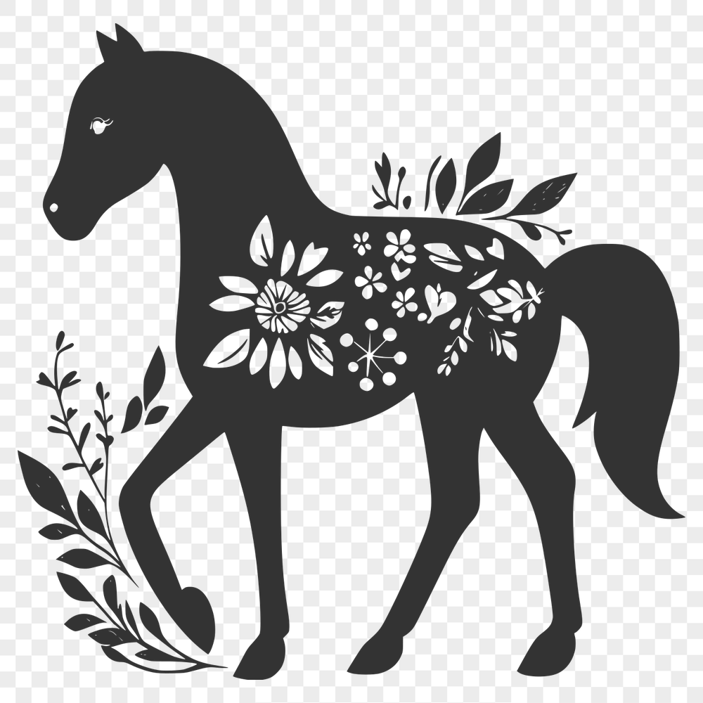 Horse Printable Image In PDF File Format For Free Download