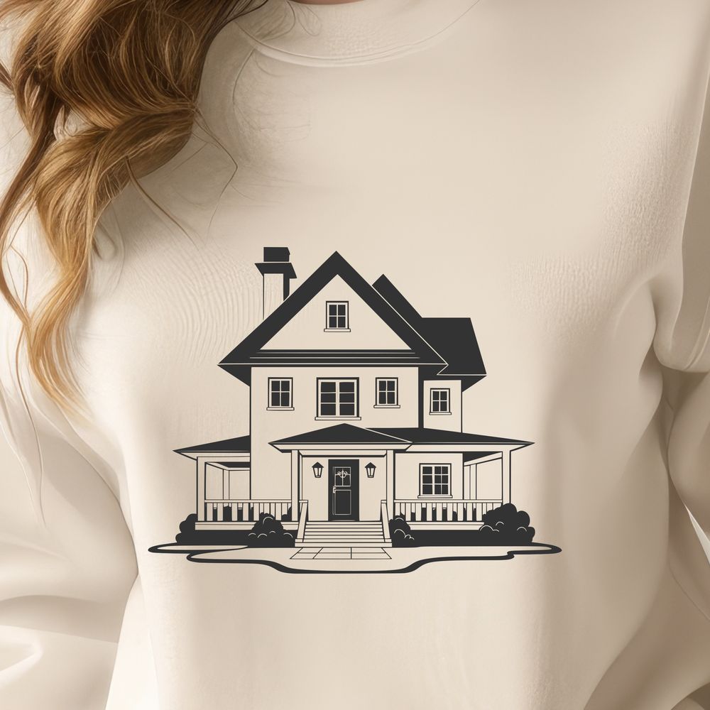 Simple 2D House Illustration A simple 2D house illustration in vector format.