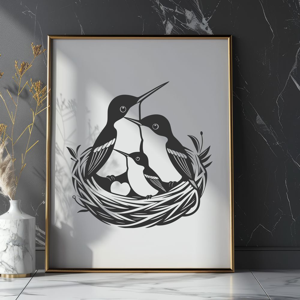 Free Vector Illustration of a Hummingbird A detailed illustration of a hummingbird in flight, suitable for vector art designs.