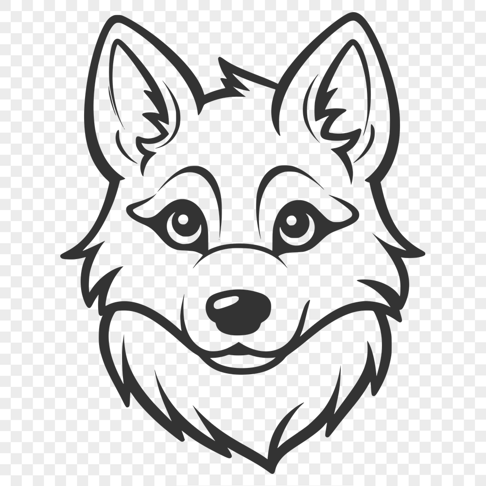 Artistic Husky Printable Image