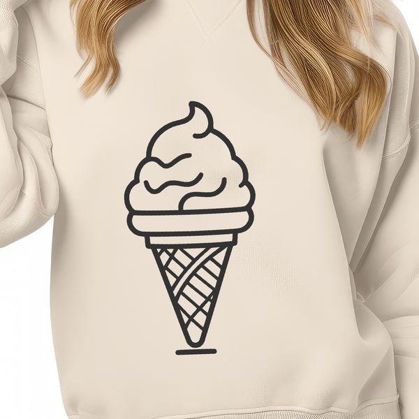 Beautiful Ice Cream SVG Icon An iconic vector design featuring a single serving of dessert ice cream.