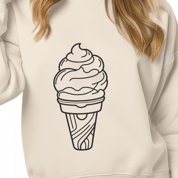 Free Vector Dessert Graphics A colorful illustration of a single scoop of ice cream with toppings, created as a vector graphic.