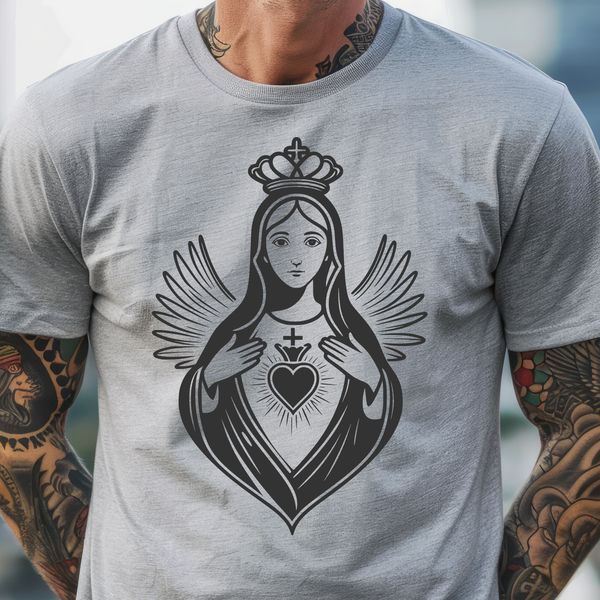 Beautiful SVG Icon of the Immaculate Heart SVG icon of the Immaculate Heart used for religious designs and crafts.