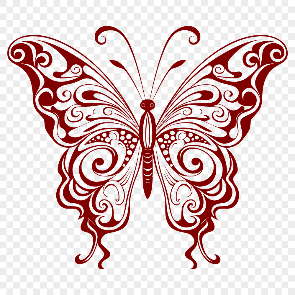 Free Ornate Butterfly Printable Image