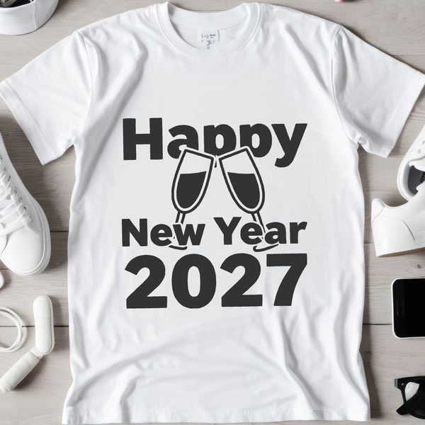 SVG illustration of a calendar marking the start of 2027, suitable for commercial or personal use in various design projects.